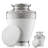 5 Piece Silver/White Metal Jar Set