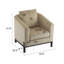 Chaises d'appoint confortables en velours, conception moderne en noyer brun clair pour la maison