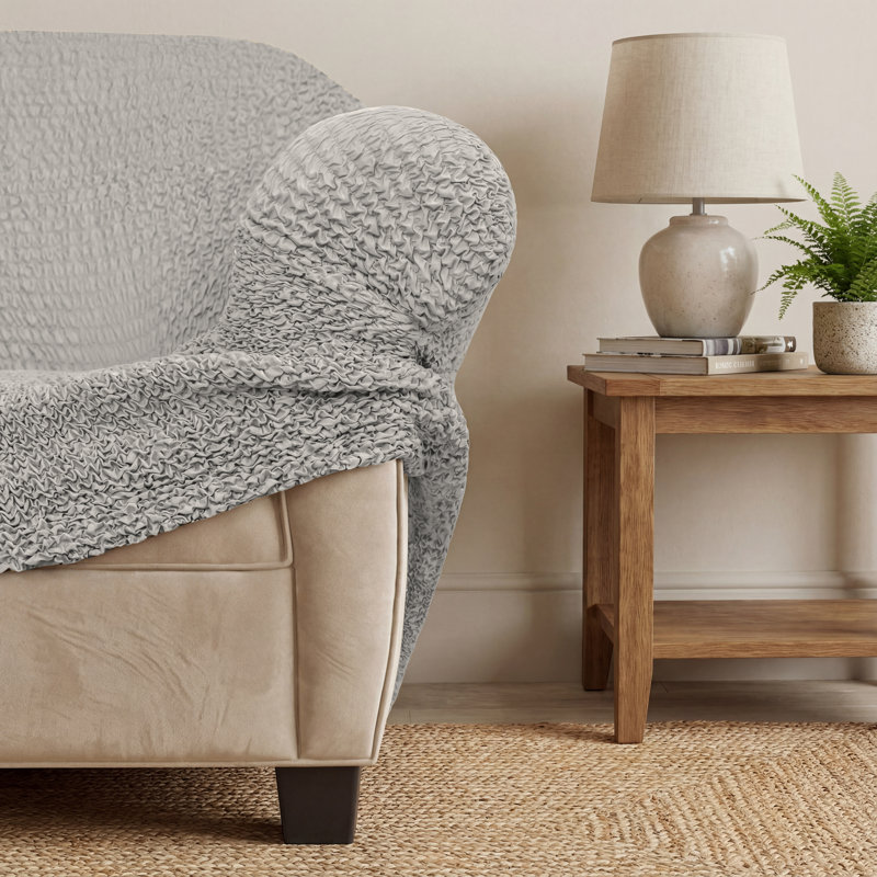 Housse extensible pour canapé 3 places - Style italien et qualité supérieure - Collection CottonRich, Gris