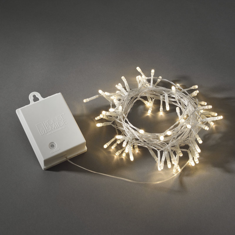 840cm LED Battery Powered 80 - Bulb Fairy String Light, White/Clear