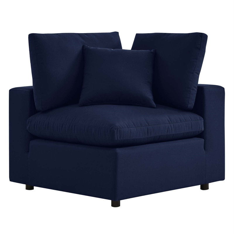 Modway Commix Sunbrella Outdoor Patio Corner Chair, Sunbrella Navy