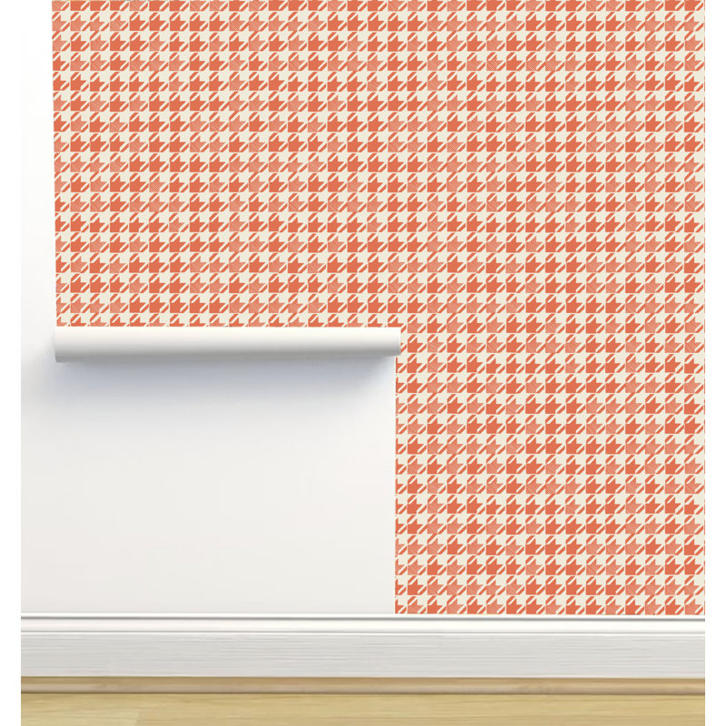 Rouleau de papier peint texturé L 12 pi x l 2 po Erin Kendal Designs, Rouge rouge à lèvres