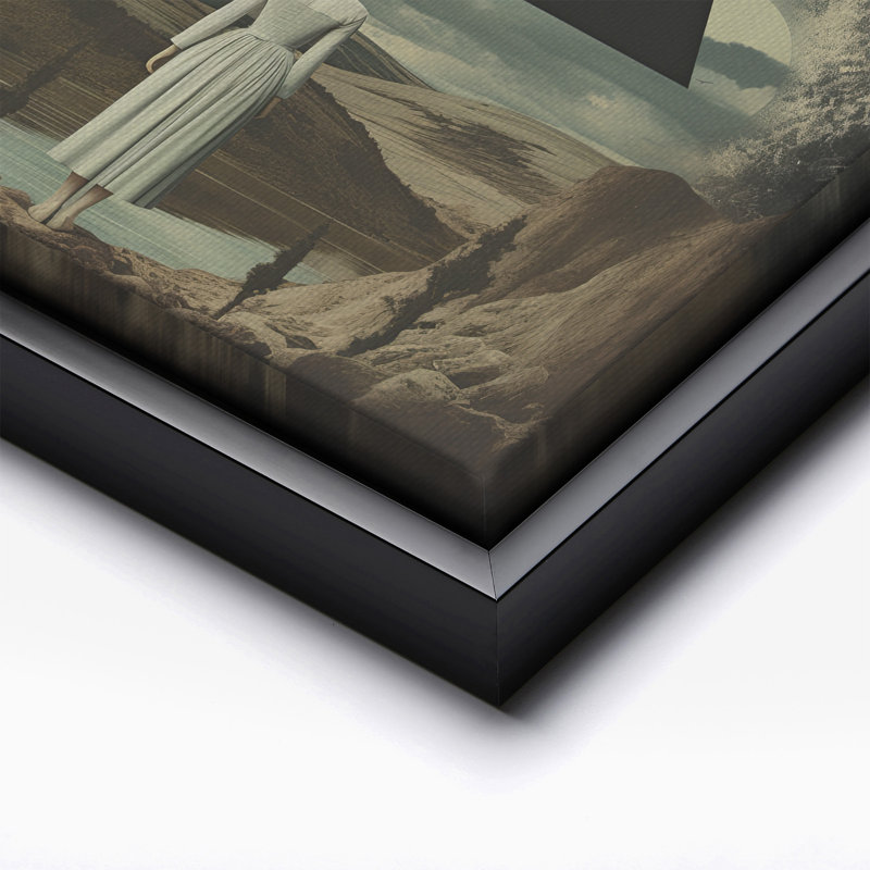 Œil psychédélique de la Providence, Black Framed, Canvas, 12"H x 16"W