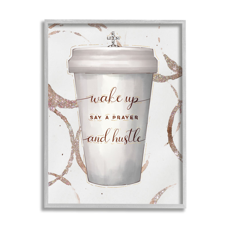 Tasse à café Wake Up Pray Hustle, H 14 po x l 11 po, Estampe numérique Farmhouse