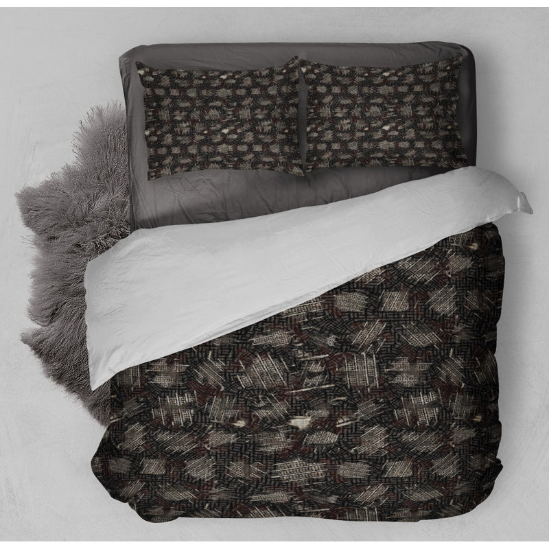 Polyester Twill Abstract Duvet Cover, Twin Duvet Cover + 1 Standard Pillowcase