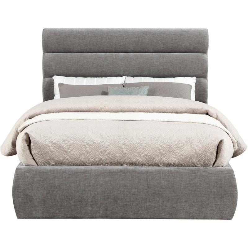 Lit en tissu Adam Chenille, Full, Grey Chenille Fabric