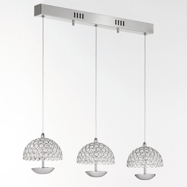 Alessa 3 - Light Chrome LED Single Pendant