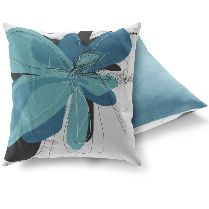 Floral Outdoor Throw Pillow