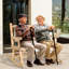 Chaise berçante en bois pour 2 personnes