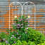Paquet de 2 treillis de jardin en métal 86,7 po x 19,7 po, blanc crème, antirouille 86,7 po x 19,7 po pour verdure extérieure