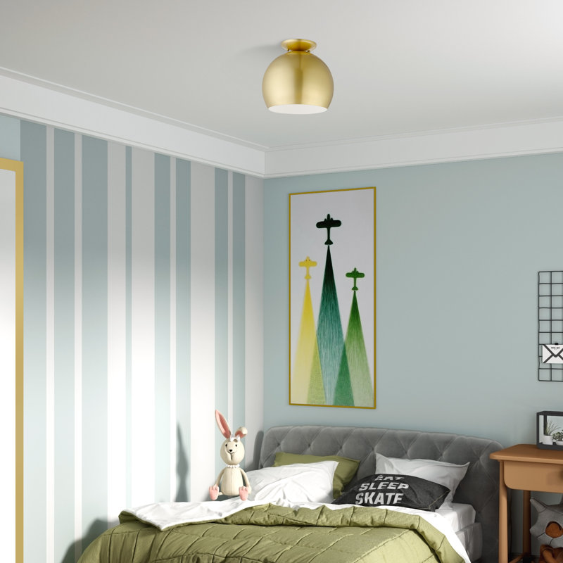 Fez Semi Flush Mount, Soft Gold