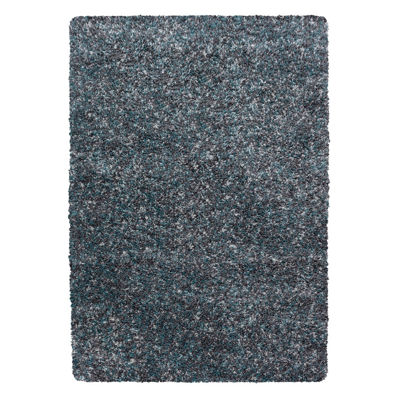 Chrisley Shaggy Blue Rug, Rectangle 60 x 110cm