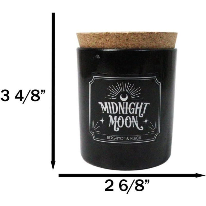 Wicca Midnight Moon Bergamot And Neroli Orange Pillar Candle Home Fragrance