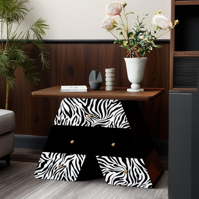 Simple four-drawer wooden accent cabinet