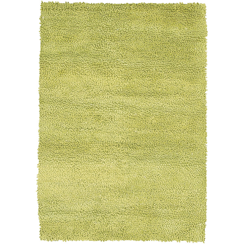 Strata Wool Area Rug in Green, Rectangle 9' x 13', Light Green