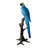 Giant Blue and White Parrot Standing on A Tree Bronze Statue 30" x 24" x 66"H