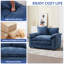 Chenille Oversized Accent Armchair With Ottoman-14780611