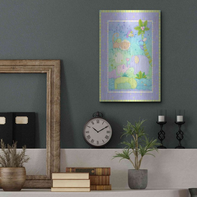  «Animal Babies 1» par Viv Eisner, art mural en métal, 16 po x 24 po, H 16 po x l 12 po