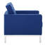 Fauteuil capitonné en cuir végétalien Loft-2015567501