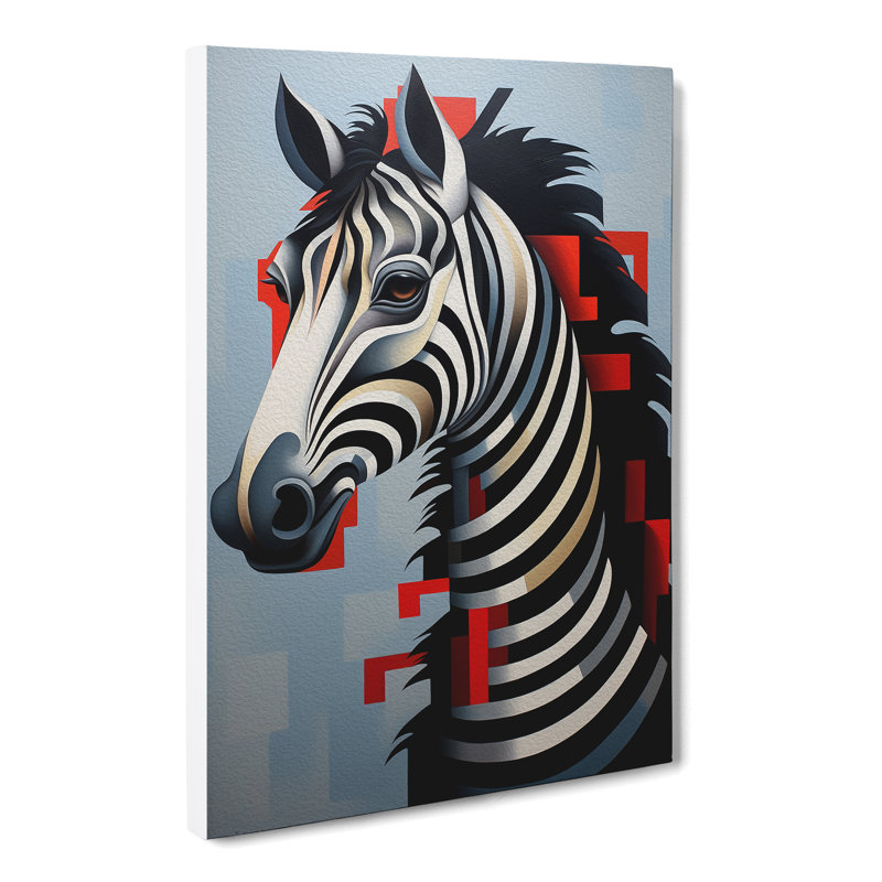 Pony Hard Edge - Print, 50cm H x 35cm W x 3cm D, Wrapped Canvas