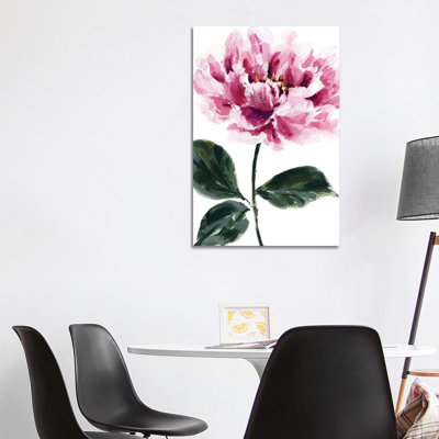 Peony No. 2 1 Piece Wrapped Canvas Painting