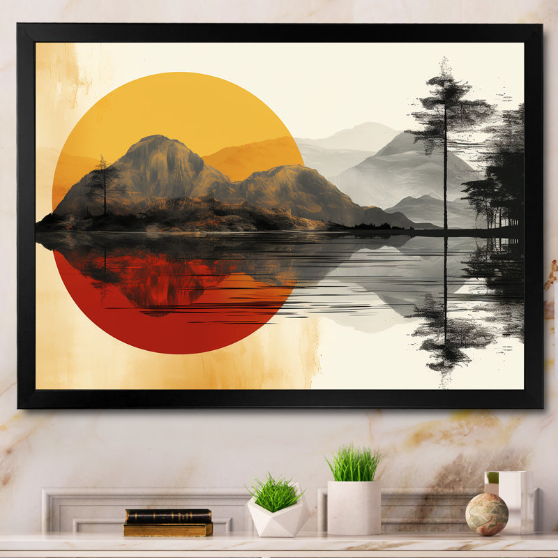 Transcendent Mountain Abstract Collages I - Abstract Collages, art mural, H 30 po x l 40 po x P 1,5 po
