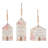 MDF Beaded Spring House Hanger Set of 3 Spring Home Decorations