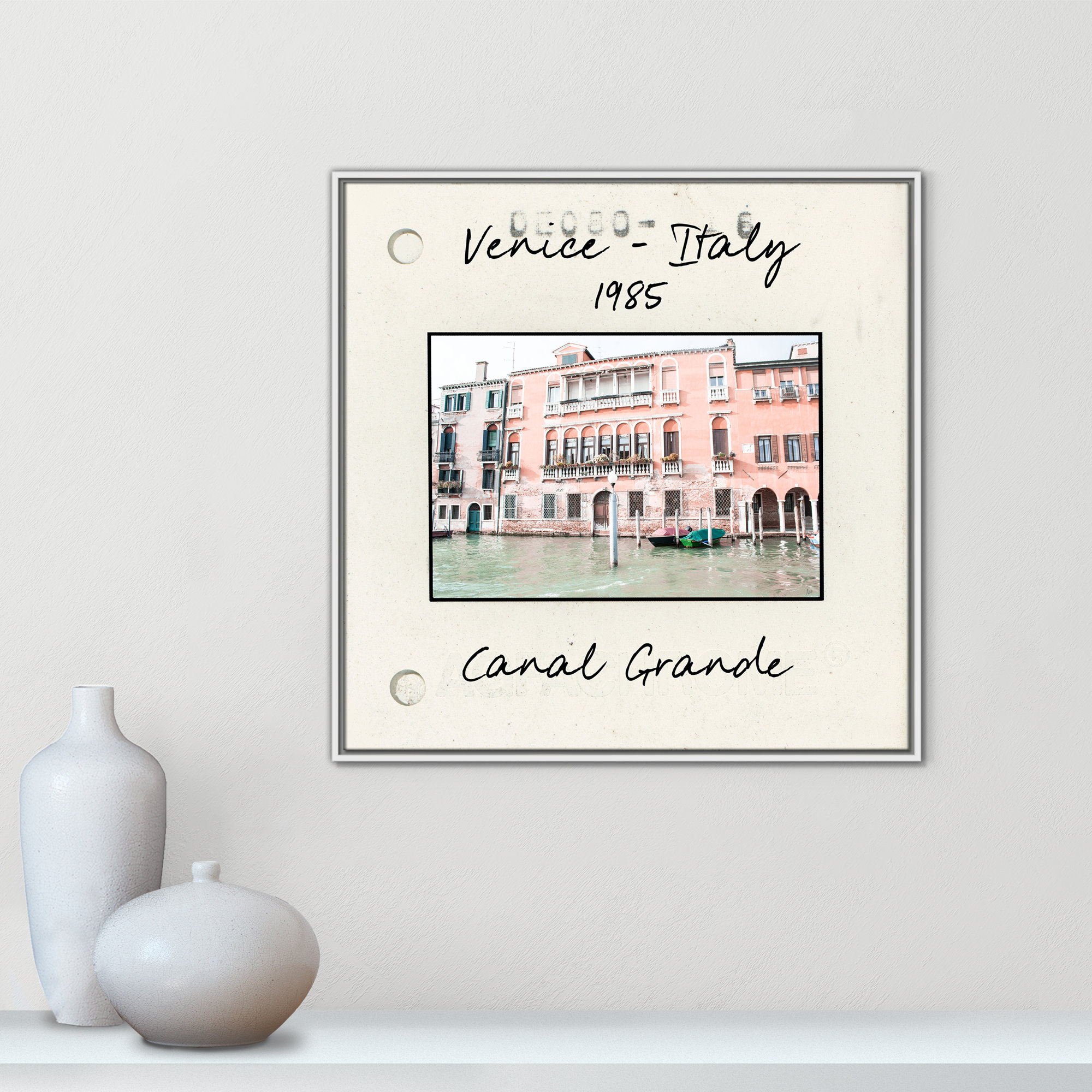 Venice, Italy - Grand Canal Print by Nan, White Floater Framed Canvas, 31.5" H x 31.5" W x 2" D