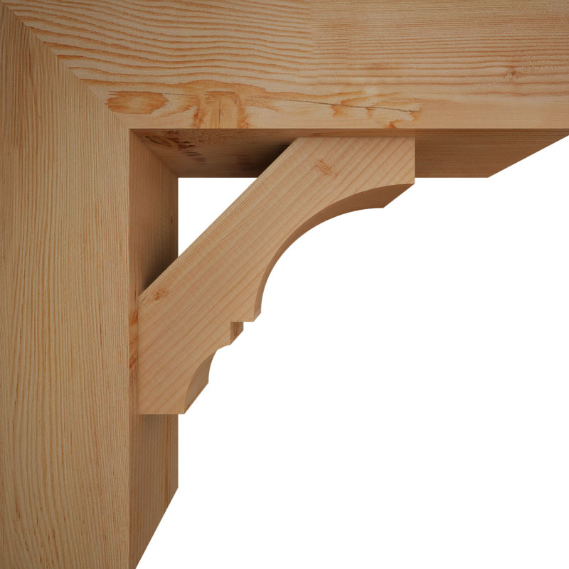 Support de bloc Balboa avec entretoise décalée, 24 x 24, Sapin Douglas de l 7 1/2 (lisse)
