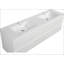 Meuble-lavabo mural 72 po avec lavabo 72 po, lavabo mural moderne avec lavabo en résine et 4 tiroirs à fermeture en douceur, blanc brillant 24V11-72GW