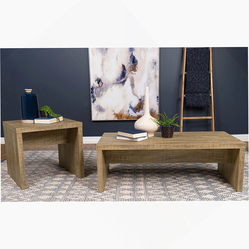 Table basse rectangulaire en bois d'ingénierie