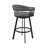 Robinett Swivel Counter or Bar Height Bar Stool with Arms and Footrest in Faux Leather and Metal-717185947-717185949-713352356