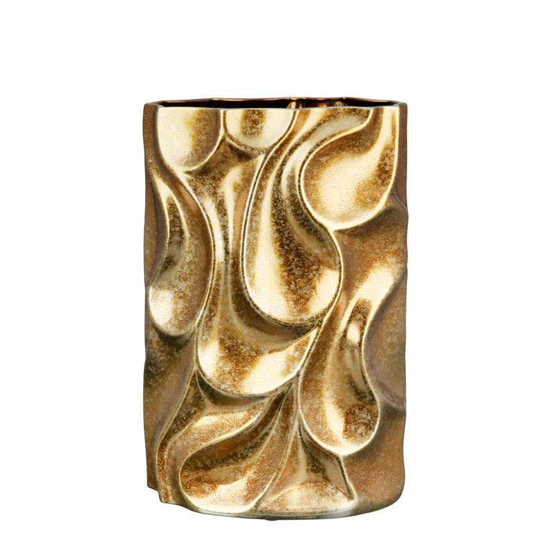 Adellynn Ceramic Table Vase, Gold