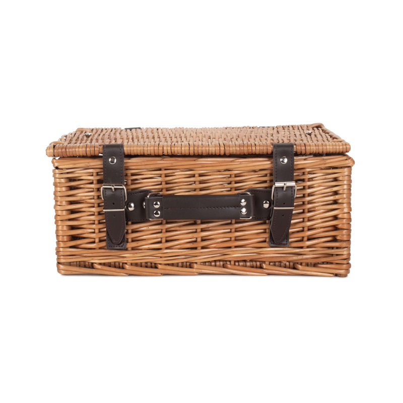 Double Steamed Empty Wicker Hamper Basket, 15cm H x 36cm W x 26cm D