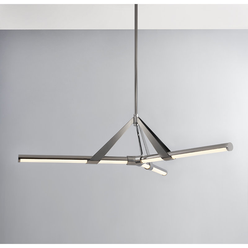 JONAS 3 LIGHT CHANDELIER, Aged Brass, 10" H x 46" W x 46" D