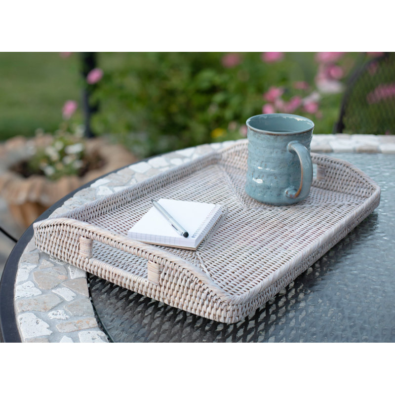 Repose-pieds rectangulaire Ilonka Grayton, Blanc délavé, H 1 po x l 14 po x P 10 po, Pas de paquet