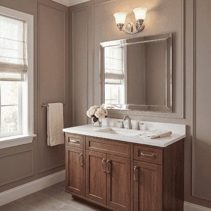 Vannote 2-Light Bath Bar in Pewter, Pewter