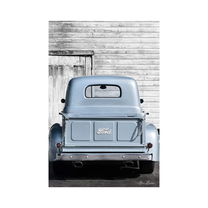 « Get a Ford » par Lori Deiter-impression d’art graphique, Pas de tapis, H 60 po x l 40po x P 1,5 po, Toile tendue
