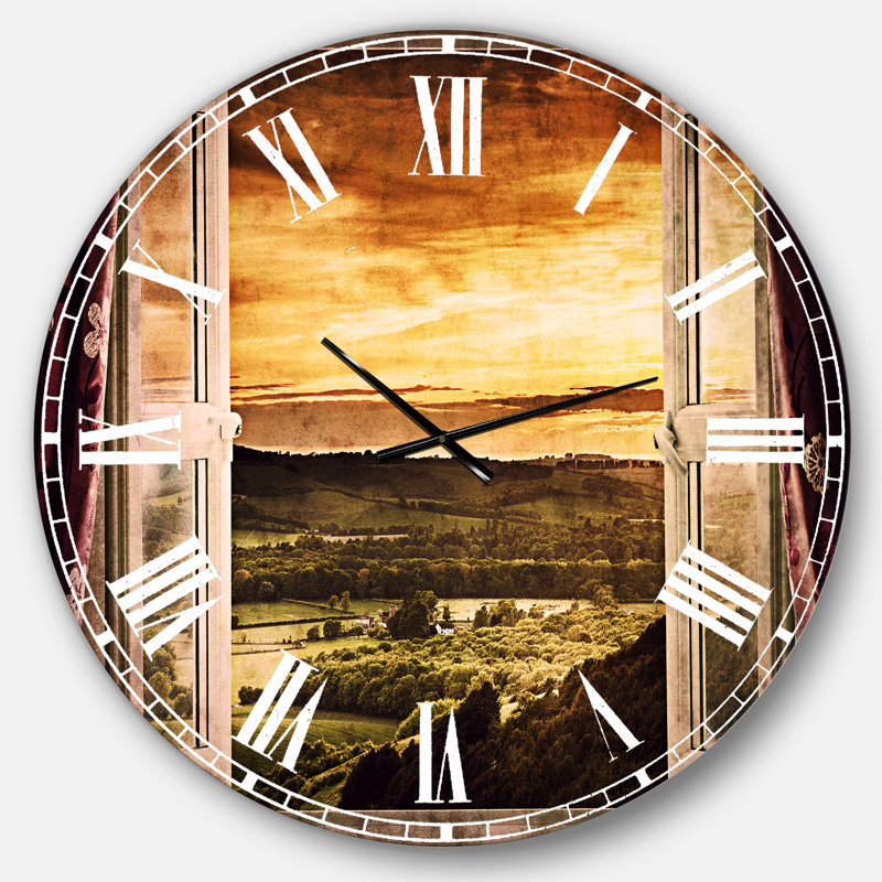 Horloge murale paysage surdimensionnée, Surdimensionné