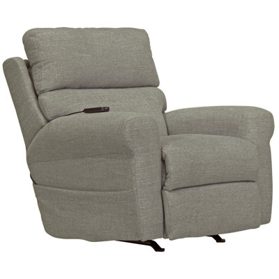 Shibu Power Rocker Recliner With Power Adjustable Headrest And CR3 Heat & Massage Covered In Nanobionic Fabric