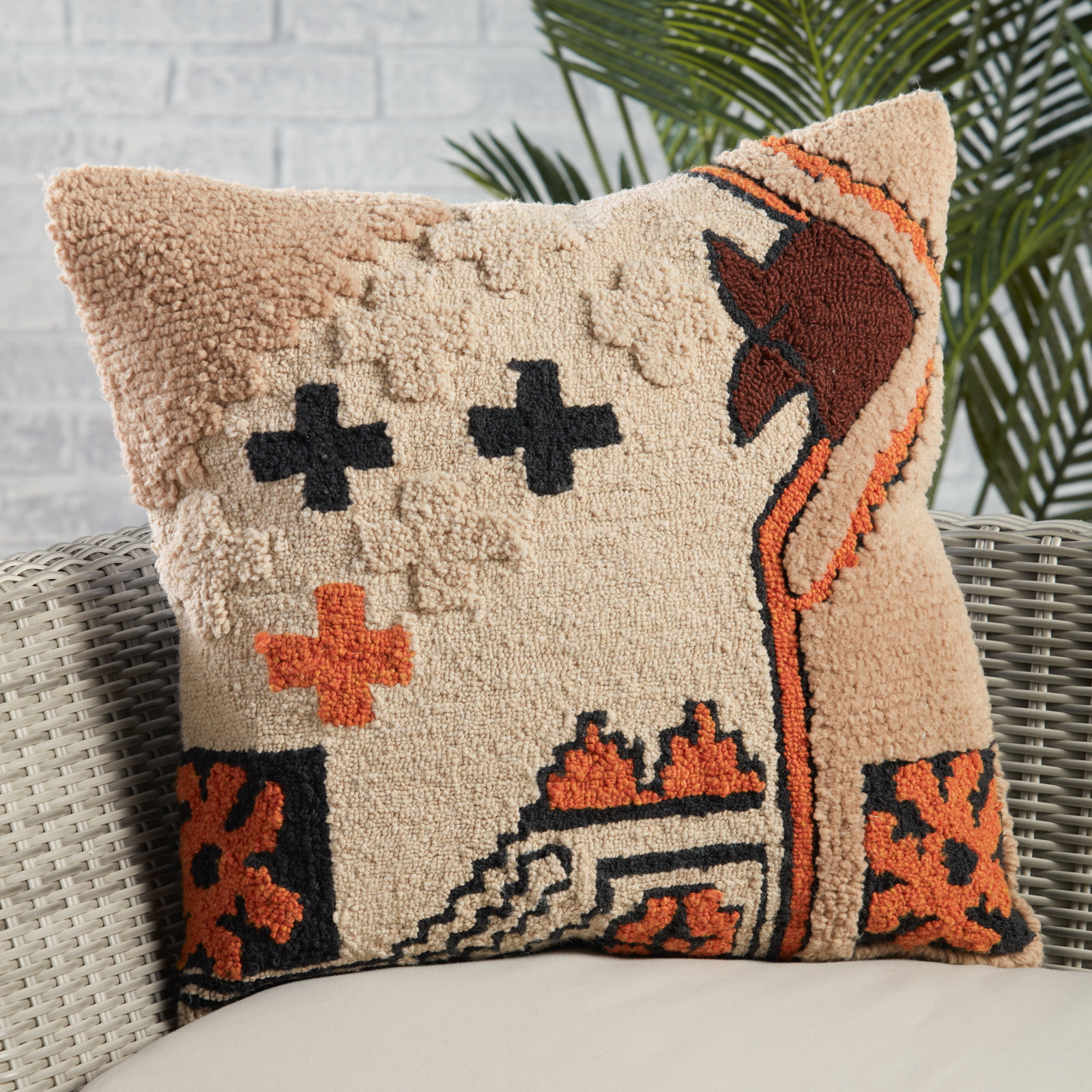 Geometric Indoor/Outdoor Throw Pillow, Pillow Cover Only - No Insert