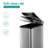 Kitchen Trash Can, Steel Pedal Trash Can, Rectangular Garbage Bin With Silent Close Lid