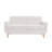 66" Square Arm Loveseat, Mid-Century Modern Chenille Couch with Reinforced Iron Frame for Living Room, Easy Assembly-1835513772