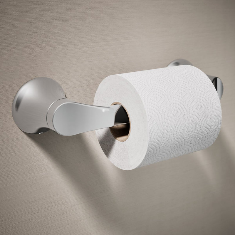 Simplice Pivoting Toilet Paper Holder, Polished Chrome