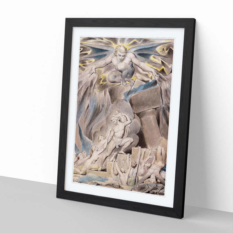 Overwhelmed by William Blake - Framed Print, 65cm H x 48cm W x 2cm D, Black Framed