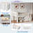 Space-saving Loft Bed With Storage Shelves, Headboard With Led Light-1497245214-1497245213