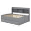 Spacious Full Wooden Captain's Bed With Integrated Bookshelves And Three Storage Drawers