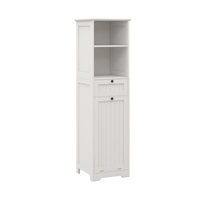 Armoire de trieur de linge inclinable à un compartiment et un tiroir