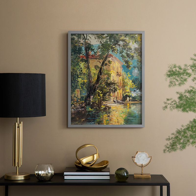 Paysages de la série CCDCC-XXL - reproduction encadrée de qualité supérieure - prête à être accrochée - aucun clou requis