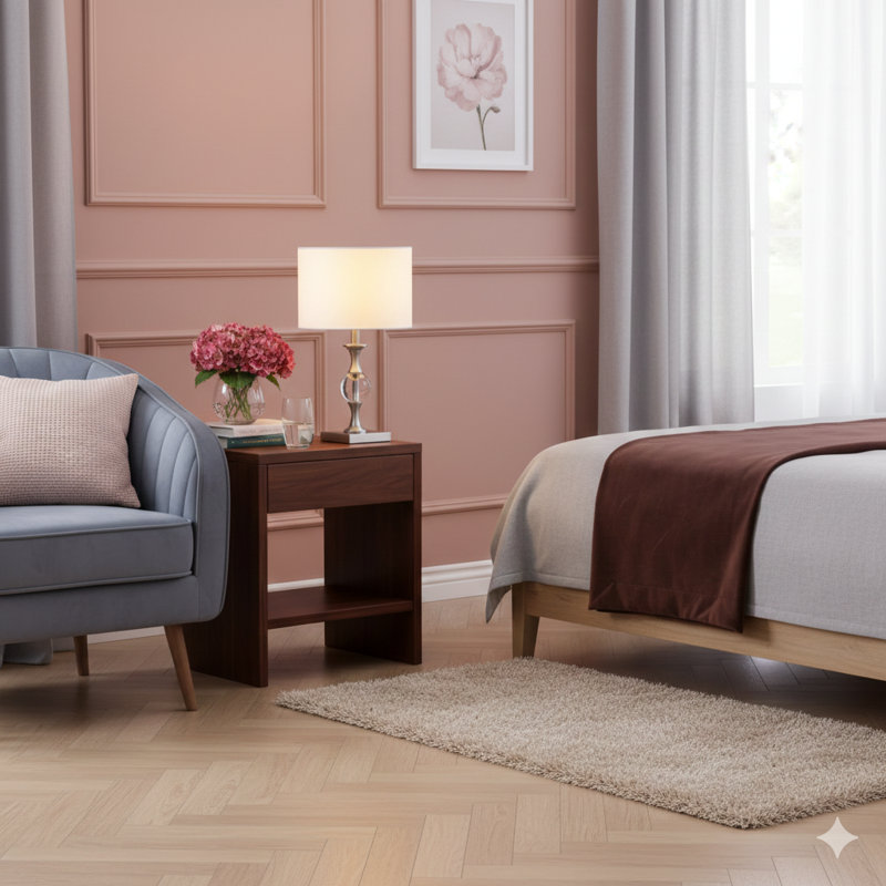 Lampe de table 19,65 "en cristal de nickel satiné